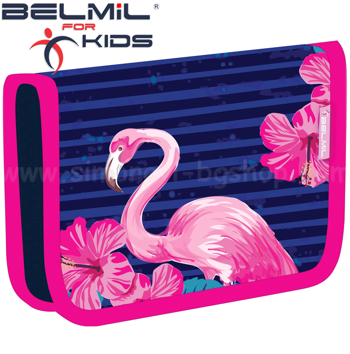 Belmil Mini-fit Ученически празен несесер с 1 цип Flamingo 335-72-8 Belmil Mini-fit Ученически празен несесер с 1 цип Flamingo 335-72-8